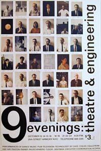 9 evenings poster by robert rauschenberg